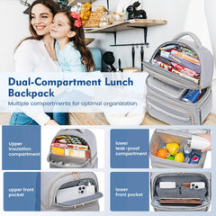 REXMONA backpack cooler side pockets provide organized storage during trips.