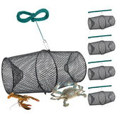 Ribbonlic 4-set crawfish traps with spring clips - front view