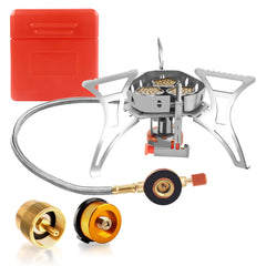 RIDEIWAKE 6800W stove front view for compact outdoor cooking setup
