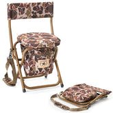 Rig Em Right Hyde Stool folded compact for easy carry on hunts.