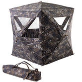 Rig Em Right HydeOut XL blind setup shows compact, portable shelter for field use