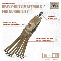 Rig'Em Right non-slip neoprene pad provides comfortable carry during long hunts.