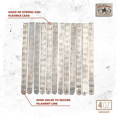 Rig'Em Right twelve 4-oz strap weights pack shown for secure field anchoring