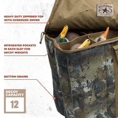 Rig'Em Right bag bottom drains shed moisture in wet conditions.