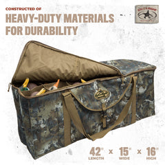 Rig'Em Right bag with padded sides protecting decoys during transport.
