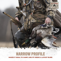 Rig Em Right waterfowl bag sunglasses case protects eyewear during marsh hunts.