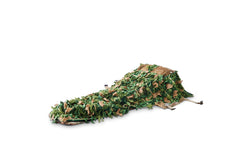 Rig Em Right Waterfowl Xtreme ghillie layout blind green cover blends into green fields for effective field camouflage.