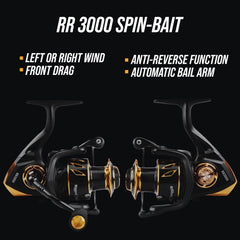 Rigged & Ready RR 3000 spin reel spare spool included for flexible setups.