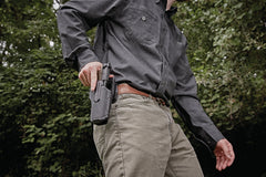 Right-handed Blackhawk pistol case for secure transport