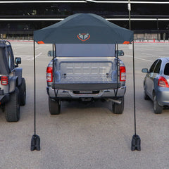 Rightline Gear sandbags-stabilization-system keeps canopy secure in windy conditions.