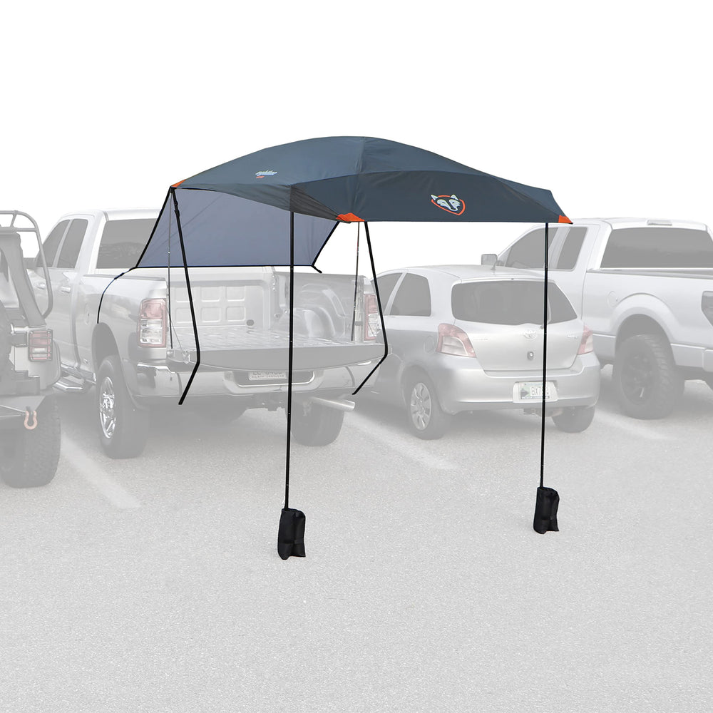 Rightline Gear tailgate-canopy-blue-setup for quick stadium shade.