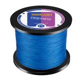 RIKIMARU braided line blue spool demonstrates durable abrasion resistance for challenging fishing environments.