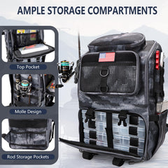 Rillrun 42L tackle bag storage offers ample gear organization on trips