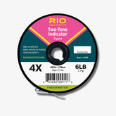 Rio 2-Tone Indicator Tippet 1X main image showing fluorescent pink and chartreuse color changes