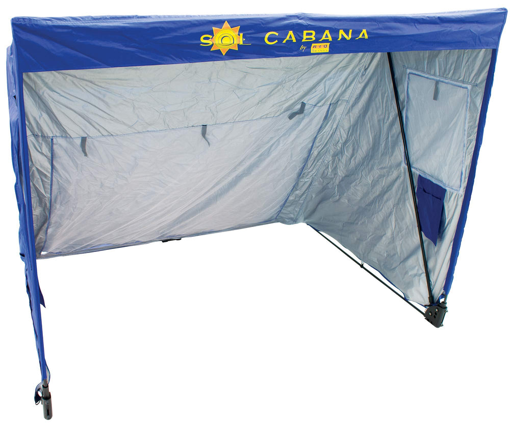 RIO Brands Beach Sol Cabana tent front view with shade for two chairs