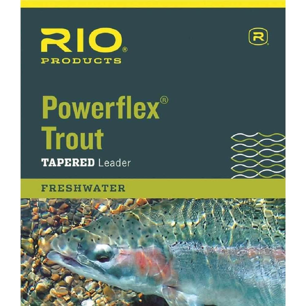 Rio Brands Powerflex knotless 9ft 6X leaders show smooth turnover for long casts.