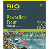 Rio Brands Powerflex knotless 9ft 6X leaders show smooth turnover for long casts.