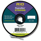RIO Fluoroflex Strong Tippet spool view, 100-yard supply for all-day trout fishing.