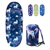 Rioyalo unicorn rainbow space navy sleeping bag for kids outdoors