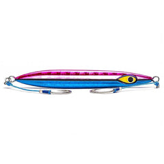 Rip Roller Slow Fall Jig Silver Pink Blue 400g 15oz top view