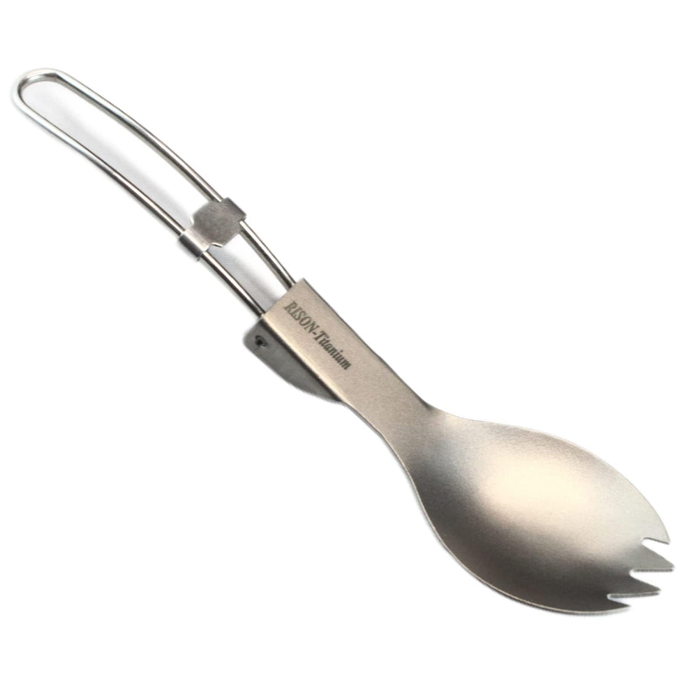RISON-Titanium folding spork ultra-light design for backpacking
