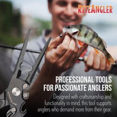 Rite Angler Charlie's Worms pliers aluminum handles reduce fatigue on long days.