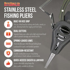 Rite Angler Charlie's Worms pliers split ring tool for quick tackle adjustments.
