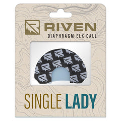 RIVEN elk call in woods demonstrates field-ready design and ease of use.