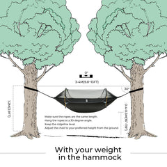 Rivenlo 3-in-1 hammock setup for sleeping, lounging, and weather protection.