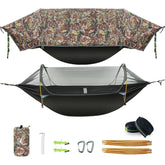 Rivenlo camping hammock mosquito net keeps bugs out for comfortable outdoor rest.