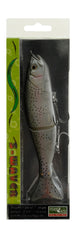 River2Sea S-Waver Rainbow Trout 6-3-4 inch lure seduces surface wake to attract trophy fish.