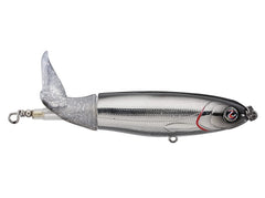 River2Sea Whopper Plopper 130 Chrome Black lure with flexible tail for topwater action