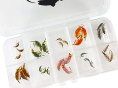 RiverBum Scud & Sow Bug assortment box with organized compartments for quick selection