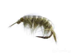 RiverBum Sow Bug Biot Tan size 16 pattern for natural look in trout streams