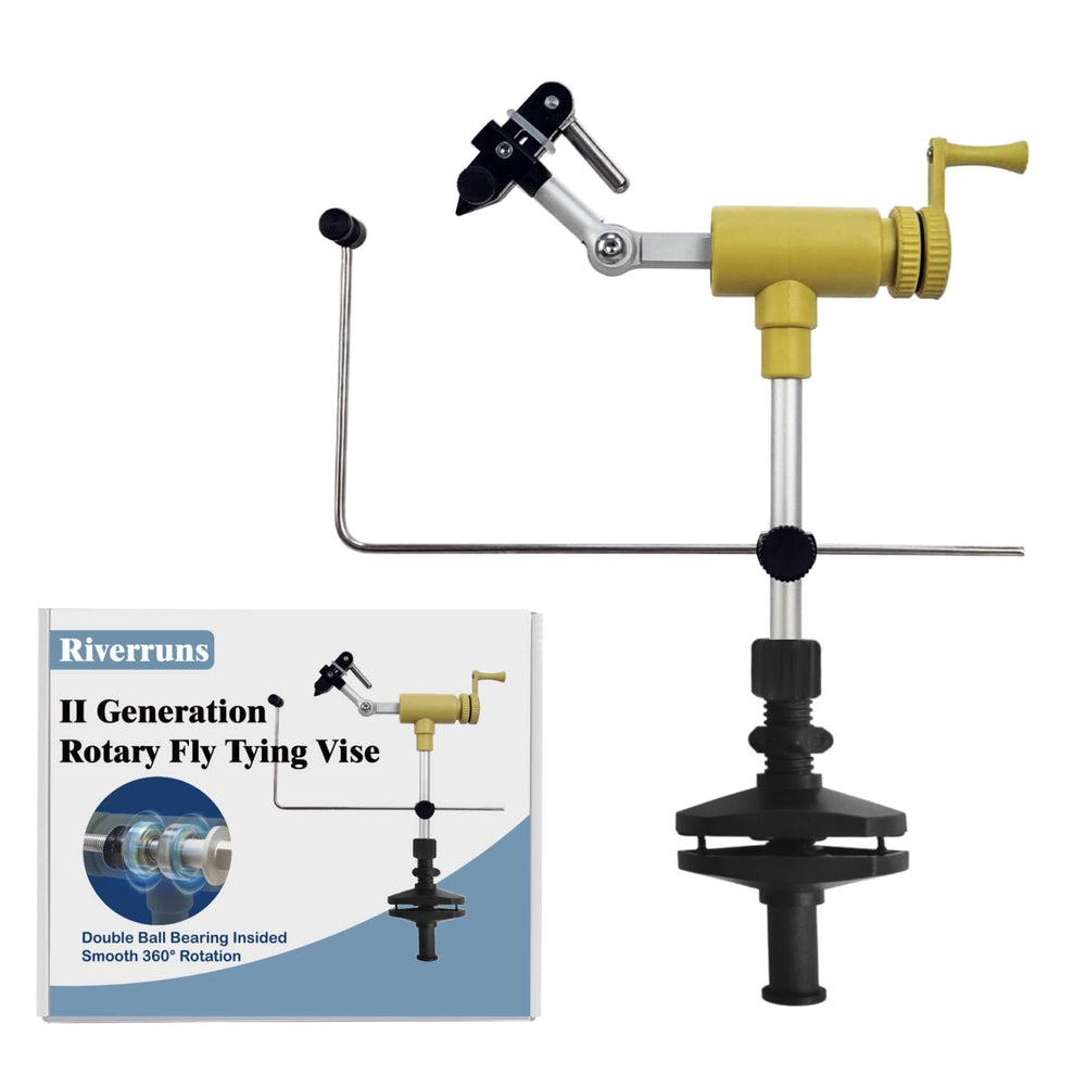 Riverruns N6201 II Gen rotary vise – smooth 360° rotation for precise fly ties
