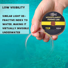 Transparent saltwater leader line