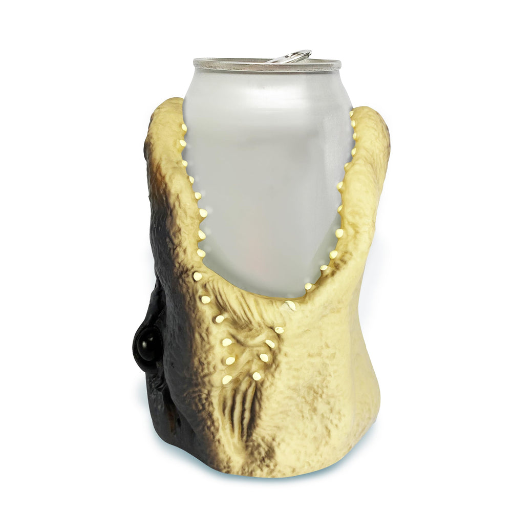 Rivers Edge Alligator Head Can Coozie with scale texture keeps your 12oz drink dry
