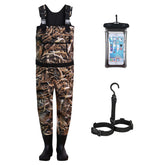 RIVERWANDPROT neoprene waders with boot-foot design for dry mobility in streams