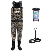 RIVERWANDPROT neoprene waders side view demonstrate warmth and waterproof protection
