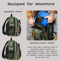RIVOCK expandable pocket adds space for extra tackle or snacks.