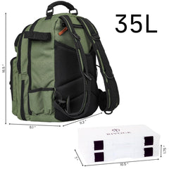RIVOCK water-resistant nylon exterior protects gear in rain or spray.