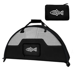 Rivruns Fishing Wader Bag in Charcoal Taupe with vented mesh panel