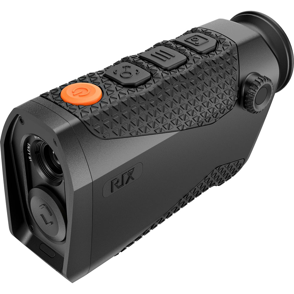 RIX Pocket K3 thermal monocular front view shows a compact, palm-sized device for quick use.