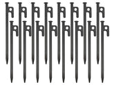 RIY 16-pack tent stakes assembled for quick setup and rugged durability.