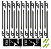 RIY 20-pack 8 inch tent stakes ready for secure campground anchoring