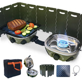 RJIPFO BJIPFO 2-burner foldable stove closed for compact travel and easy packing