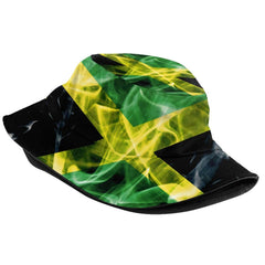 Unisex Jamaica flag bucket hat side view