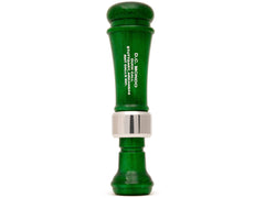 RNT DC Mondo duck call in pearl green, enabling loud mallard licks in challenging conditions.