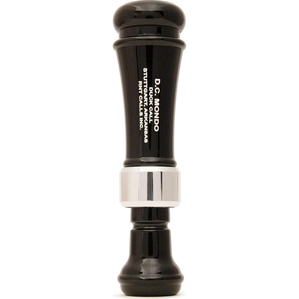 RNT DC Mondo duck call in black delivers loud raspy licks for public-ground mallard hunting.