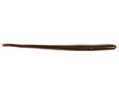 Roboworm Straight Tail Worm in oxblood red flake for drop shotting and bite detection.